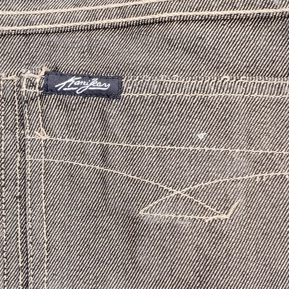Vintage Karl Kani Jeans Metallic sz 38 Y2K 1990s Reversible Wide Leg Hip Hop Rap